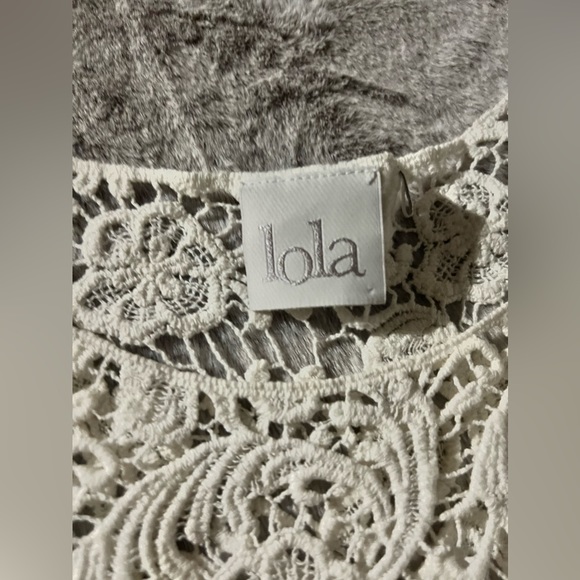 LOLA Crochet Crop Top 100% Cotton Size Small - Picture 7 of 8